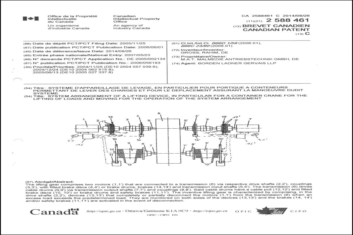 Canada: CA 2 588 461