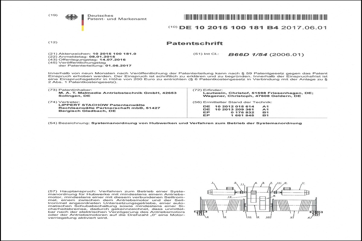 Germany: DE 10 1015 100 181